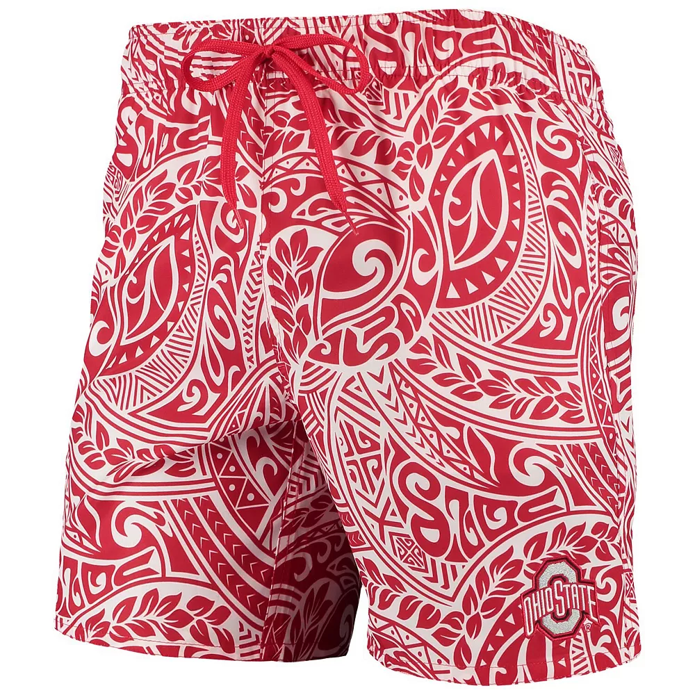 Men's Colosseum Scarlet Ohio State Buckeyes Biff Swim Shorts 3 Men's Colosseum Scarlet Ohio State Buckeyes Biff Swim Shorts - Image 3
