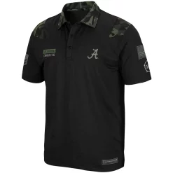 Men's Colosseum Black Alabama Crimson Tide OHT Military Appreciation Sierra Polo -Colosseum shop 4784146 ALT2