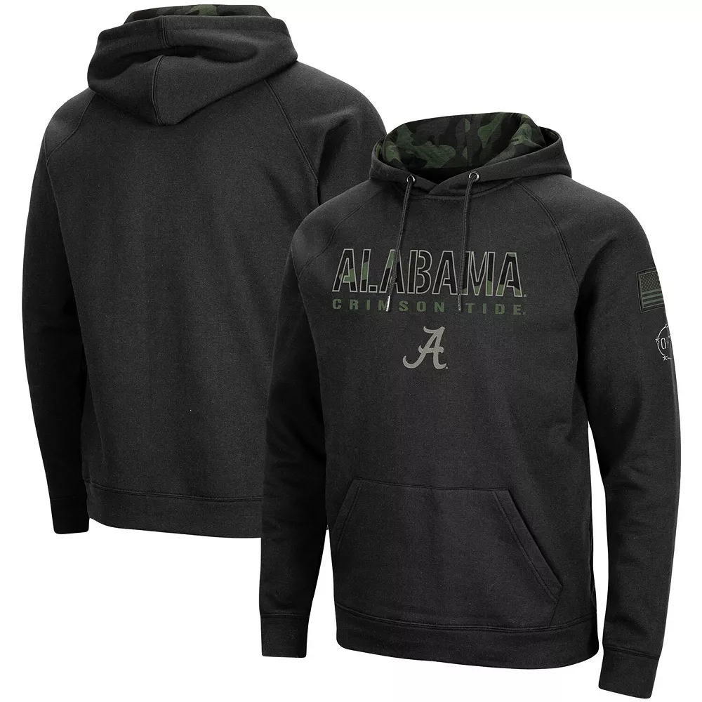 Men's Colosseum Black Alabama Crimson Tide OHT Military Appreciation Camo Pullover Hoodie 1 Men's Colosseum Black Alabama Crimson Tide OHT Military Appreciation Camo Pullover Hoodie