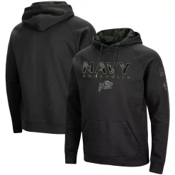 Men's Colosseum Black Navy Midshipmen OHT Military Appreciation Camo Pullover Hoodie