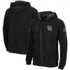 Men's Colosseum Black Houston Cougars OHT Military Appreciation Waffle Full-Zip Hoodie