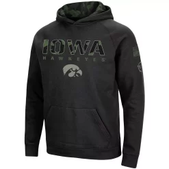 Men's Colosseum Black Iowa Hawkeyes Big & Tall OHT Military Appreciation Raglan Pullover Hoodie -Colosseum shop 4785184 ALT2