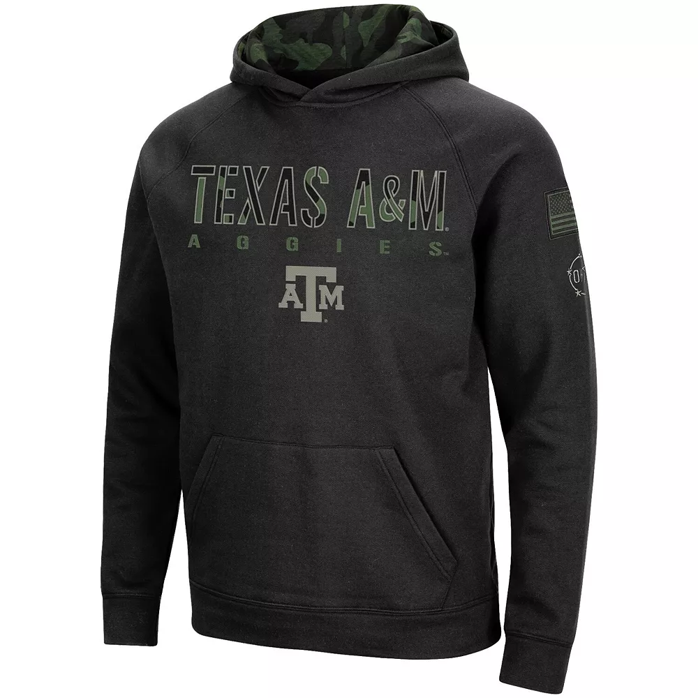 Men's Colosseum Black Texas A&M Aggies Big & Tall OHT Military Appreciation Raglan Pullover Hoodie 3 Men's Colosseum Black Texas A&M Aggies Big & Tall OHT Military Appreciation Raglan Pullover Hoodie - Image 3