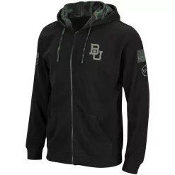 Men's Colosseum Black Baylor Bears OHT Military Appreciation Waffle Full-Zip Hoodie -Colosseum shop 4786022 ALT2