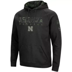 Men's Colosseum Black Nebraska Huskers OHT Military Appreciation Camo Pullover Hoodie -Colosseum shop 4786300 ALT2