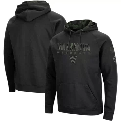 Men's Colosseum Black Villanova Wildcats OHT Military Appreciation Camo Pullover Hoodie