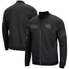 Men's Colosseum Black LSU Tigers OHT Military Appreciation High-Speed Bomber Full-Zip Jacket
