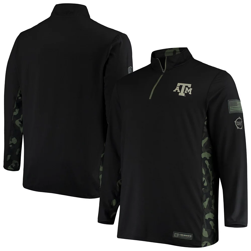 Men's Colosseum Black Texas A&M Aggies OHT Military Appreciation Big & Tall Quarter-Zip Jacket 2 Men's Colosseum Black Texas A&M Aggies OHT Military Appreciation Big & Tall Quarter-Zip Jacket - Image 2