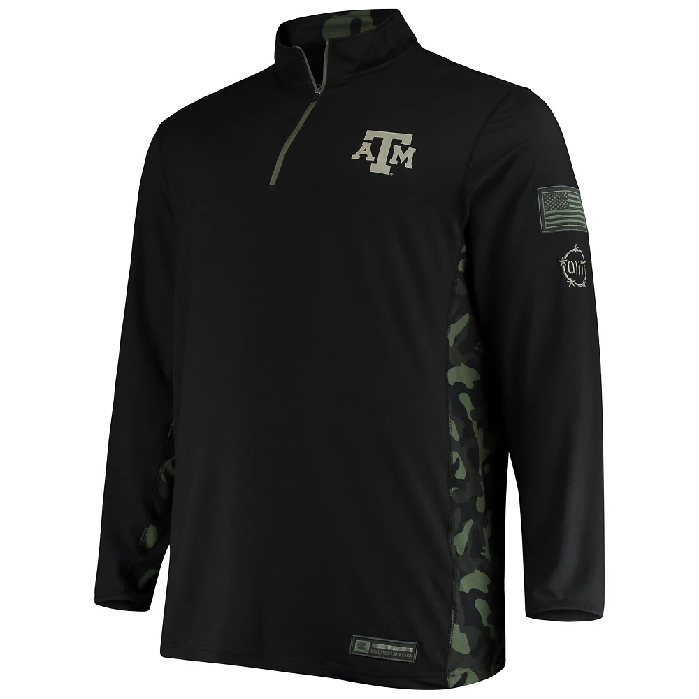 Men's Colosseum Black Texas A&M Aggies OHT Military Appreciation Big & Tall Quarter-Zip Jacket 3 Men's Colosseum Black Texas A&M Aggies OHT Military Appreciation Big & Tall Quarter-Zip Jacket - Image 3