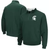 Men's Colosseum Green Michigan State Spartans Big & Tall Tortugas Quarter-Zip Jacket