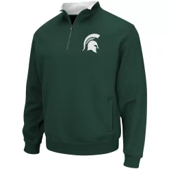 Men's Colosseum Green Michigan State Spartans Big & Tall Tortugas Quarter-Zip Jacket -Colosseum shop 4802202 ALT2