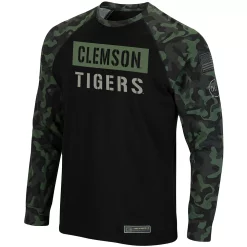 Men's Colosseum Black/Camo Clemson Tigers OHT Military Appreciation Big & Tall Raglan Long Sleeve T-Shirt 5 Men's Colosseum Black/Camo Clemson Tigers OHT Military Appreciation Big & Tall Raglan Long Sleeve T-Shirt -Colosseum shop 4802462 ALT2