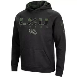Men's Colosseum Black LSU Tigers Big & Tall OHT Military Appreciation Raglan Pullover Hoodie -Colosseum shop 4803634 ALT2