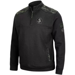 Men's Colosseum Black Florida State Seminoles OHT Military Appreciation Commo Fleece Quarter-Zip Jacket -Colosseum shop 4804085 ALT2