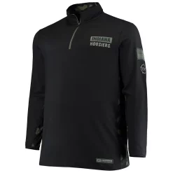 Men's Colosseum Black Indiana Hoosiers OHT Military Appreciation Big & Tall Quarter-Zip Jacket -Colosseum shop 4811260 ALT2
