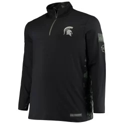 Men's Colosseum Black Michigan State Spartans OHT Military Appreciation Big & Tall Quarter-Zip Jacket 5 Men's Colosseum Black Michigan State Spartans OHT Military Appreciation Big & Tall Quarter-Zip Jacket -Colosseum shop 4811319 ALT2
