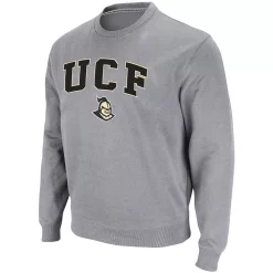 Men's Colosseum Heathered Gray UCF Knights Arch & Logo Tackle Twill Pullover Sweatshirt 5 Men's Colosseum Heathered Gray UCF Knights Arch & Logo Tackle Twill Pullover Sweatshirt -Colosseum shop 4811332 ALT2