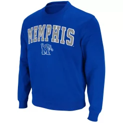 Men's Colosseum Royal Memphis Tigers Arch & Logo Tackle Twill Pullover Sweatshirt 5 Men's Colosseum Royal Memphis Tigers Arch & Logo Tackle Twill Pullover Sweatshirt -Colosseum shop 4811574 ALT2