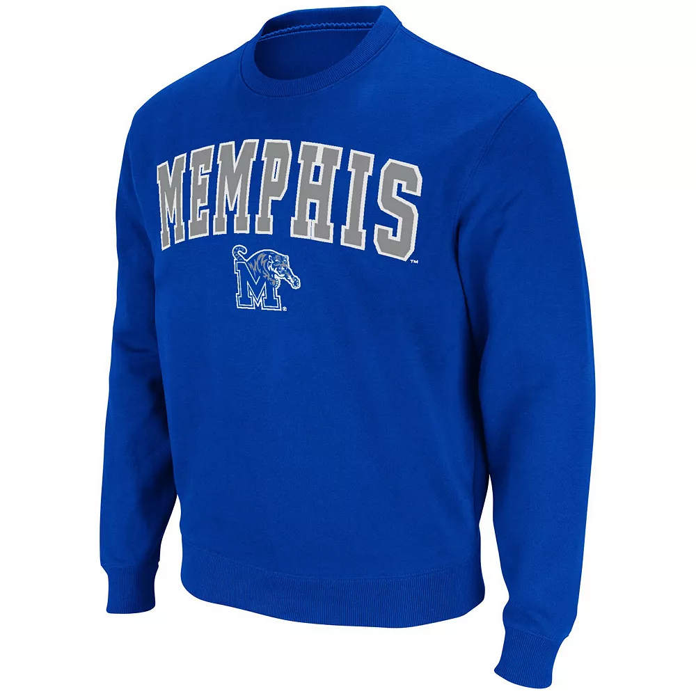 Men's Colosseum Royal Memphis Tigers Arch & Logo Tackle Twill Pullover Sweatshirt 3 Men's Colosseum Royal Memphis Tigers Arch & Logo Tackle Twill Pullover Sweatshirt - Image 3