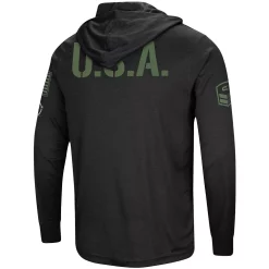 Men's Colosseum Black Virginia Tech Hokies OHT Military Appreciation Hoodie Long Sleeve T-Shirt -Colosseum shop 4822141 ALT3