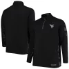 Men's Colosseum Black West Virginia Mountaineers OHT Military Appreciation Big & Tall Quarter-Zip Jacket