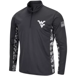 Men's Colosseum Charcoal West Virginia Mountaineers OHT Military Appreciation Digi Camo Quarter-Zip Jacket -Colosseum shop 4823579 ALT2