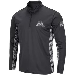 Men's Colosseum Charcoal Minnesota Golden Gophers OHT Military Appreciation Digi Camo Quarter-Zip Jacket -Colosseum shop 4823783 ALT2