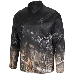 Men's Colosseum Black/Realtree Camo Alabama Crimson Tide Creek Quarter-Zip Jacket -Colosseum shop 4824509 ALT2