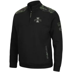 Men's Colosseum Black Iowa State Cyclones OHT Military Appreciation Commo Fleece Quarter-Zip Jacket -Colosseum shop 4825405 ALT2