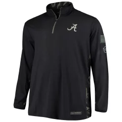 Men's Colosseum Black Alabama Crimson Tide OHT Military Appreciation Big & Tall Quarter-Zip Jacket -Colosseum shop 4846724 ALT2
