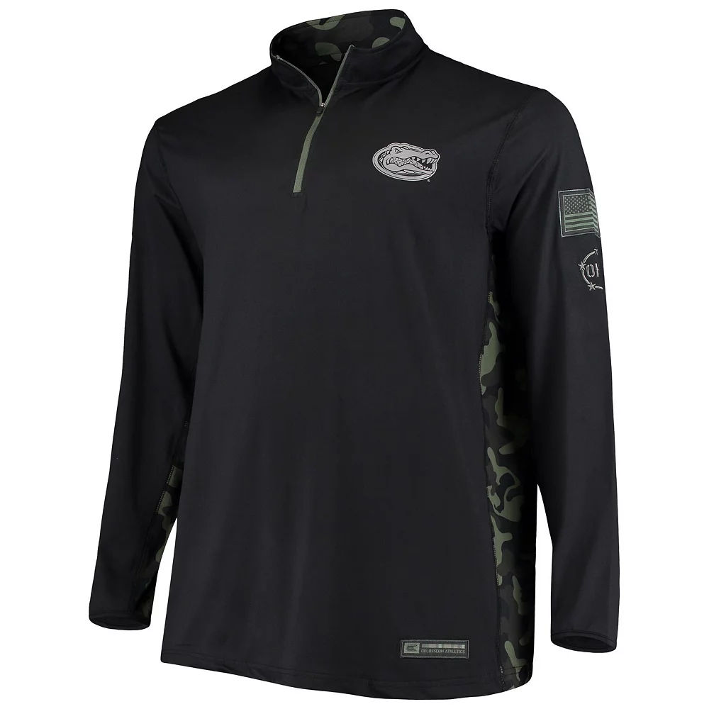 Men's Colosseum Black Florida Gators OHT Military Appreciation Big & Tall Quarter-Zip Jacket 3 Men's Colosseum Black Florida Gators OHT Military Appreciation Big & Tall Quarter-Zip Jacket - Image 3