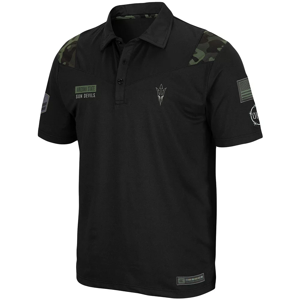 Men's Colosseum Black Arizona State Sun Devils OHT Military Appreciation Sierra Polo 3 Men's Colosseum Black Arizona State Sun Devils OHT Military Appreciation Sierra Polo - Image 3