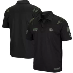 Men's Colosseum Black Gonzaga Bulldogs OHT Military Appreciation Sierra Polo