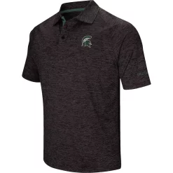 Men's Colosseum Black Michigan State Spartans Down Swing Polo -Colosseum shop 4858774 ALT2