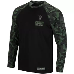 Men's Colosseum Black Arizona State Sun Devils OHT Military Appreciation Camo Raglan Long Sleeve T-Shirt 5 Men's Colosseum Black Arizona State Sun Devils OHT Military Appreciation Camo Raglan Long Sleeve T-Shirt -Colosseum shop 4859309 ALT2