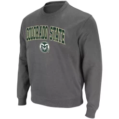 Men's Colosseum Charcoal Colorado State Rams Arch & Logo Tackle Twill Pullover Sweatshirt -Colosseum shop 4859520 ALT2