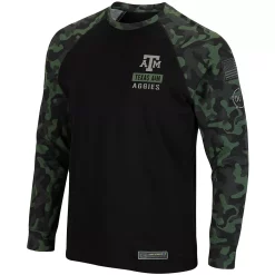 Men's Colosseum Black Texas A&M Aggies OHT Military Appreciation Camo Raglan Long Sleeve T-Shirt -Colosseum shop 4859812 ALT2