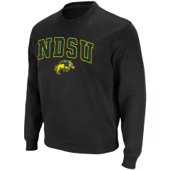 Men's Colosseum Black NDSU Bison Arch & Logo Tackle Twill Pullover Sweatshirt -Colosseum shop 4859990 ALT2