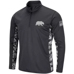 Men's Colosseum Charcoal Cal Bears OHT Military Appreciation Digi Camo Quarter-Zip Jacket -Colosseum shop 4876940 ALT2