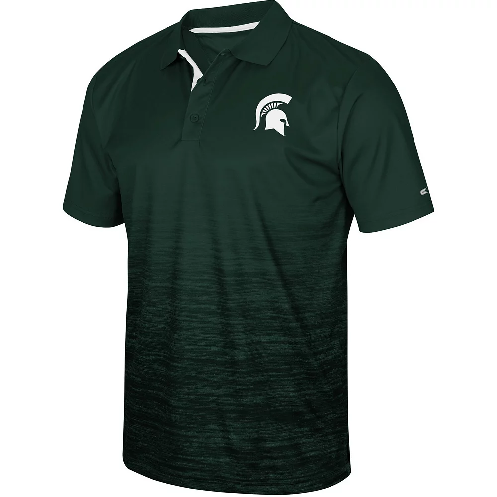 Men's Colosseum Green Michigan State Spartans Marshall Polo 1 Men's Colosseum Green Michigan State Spartans Marshall Polo