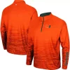 Men's Colosseum Orange Miami Hurricanes Revertigo Raglan Quarter-Zip Jacket
