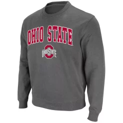 Men's Colosseum Charcoal Ohio State Buckeyes Team Arch & Logo Tackle Twill Pullover Sweatshirt 5 Men's Colosseum Charcoal Ohio State Buckeyes Team Arch & Logo Tackle Twill Pullover Sweatshirt -Colosseum shop 5321975 ALT2
