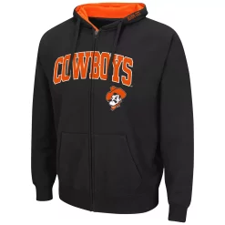 Men's Colosseum Black Oklahoma State Cowboys Arch & Logo 3.0 Full-Zip Hoodie -Colosseum shop 5364417 ALT2