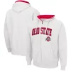 Men's Colosseum White Ohio State Buckeyes Arch & Logo 3.0 Full-Zip Hoodie