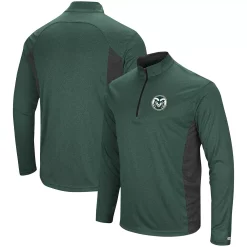 Men's Colosseum Green Colorado State Rams Audible Windshirt Quarter-Zip Jacket