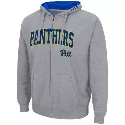 Men's Colosseum Heathered Gray Pitt Panthers Arch & Logo 3.0 Full-Zip Hoodie 5 Men's Colosseum Heathered Gray Pitt Panthers Arch & Logo 3.0 Full-Zip Hoodie -Colosseum shop 5365212 ALT2