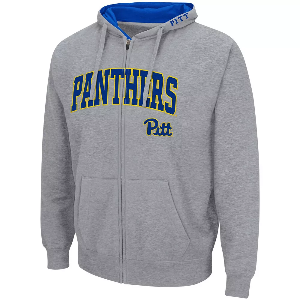 Men's Colosseum Heathered Gray Pitt Panthers Arch & Logo 3.0 Full-Zip Hoodie 3 Men's Colosseum Heathered Gray Pitt Panthers Arch & Logo 3.0 Full-Zip Hoodie - Image 3