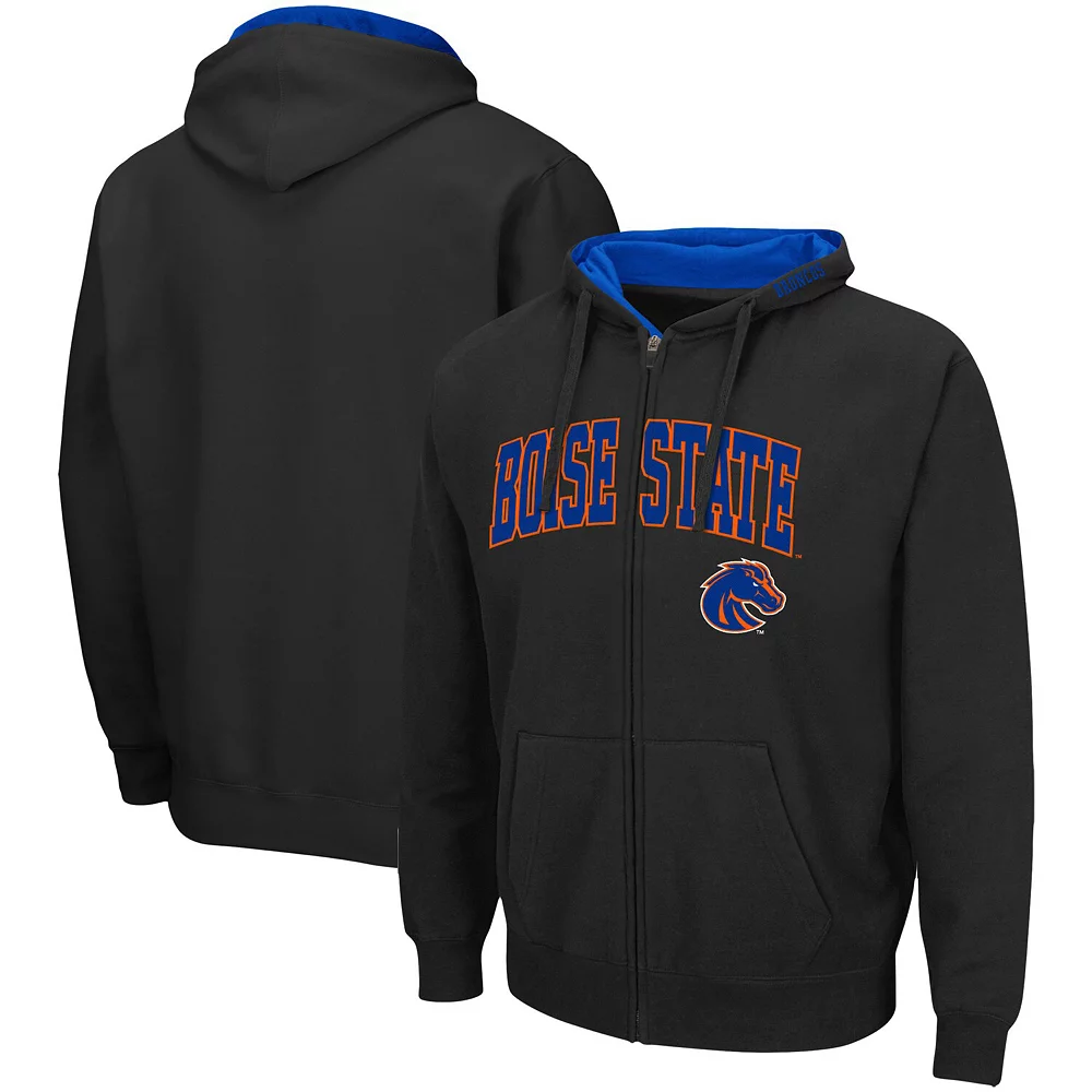 Men's Colosseum Black Boise State Broncos Arch & Logo 3.0 Full-Zip Hoodie 1 Men's Colosseum Black Boise State Broncos Arch & Logo 3.0 Full-Zip Hoodie