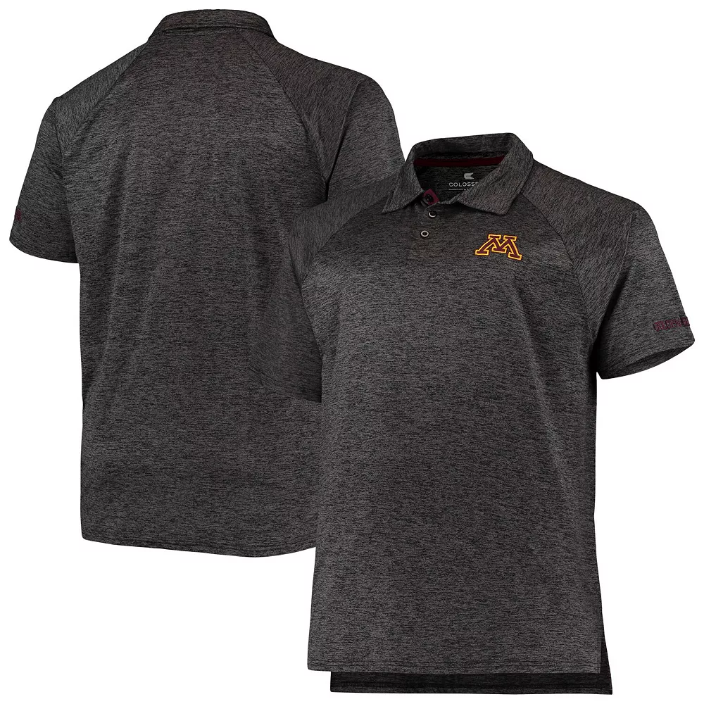 Men's Colosseum Heathered Black Minnesota Golden Gophers Big & Tall Down Swing Polo 2 Men's Colosseum Heathered Black Minnesota Golden Gophers Big & Tall Down Swing Polo - Image 2