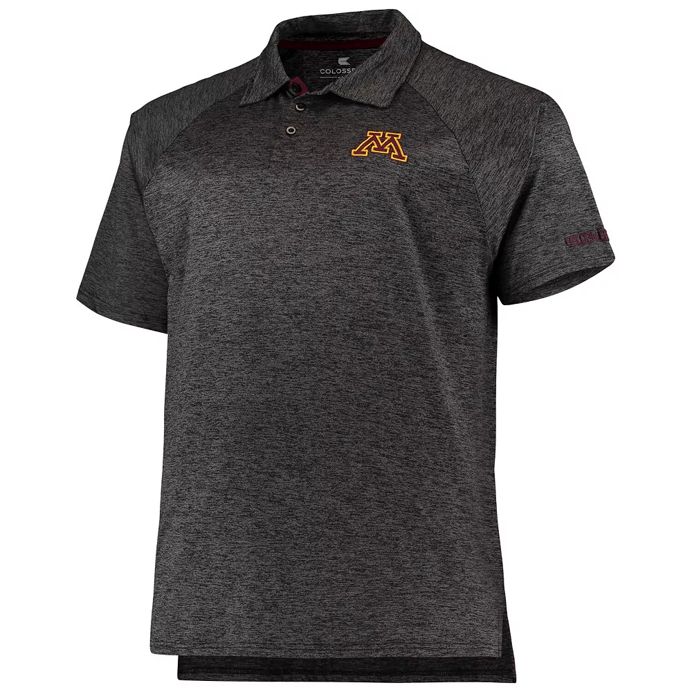 Men's Colosseum Heathered Black Minnesota Golden Gophers Big & Tall Down Swing Polo 3 Men's Colosseum Heathered Black Minnesota Golden Gophers Big & Tall Down Swing Polo - Image 3